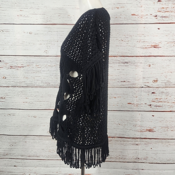 ZARA Black Crochet Sweater Or Cover-Up (S/M) - Picture 5 of 8